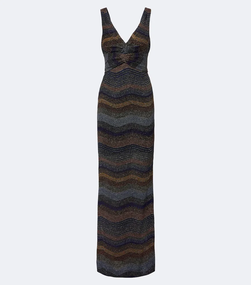 Wave lamé gown
