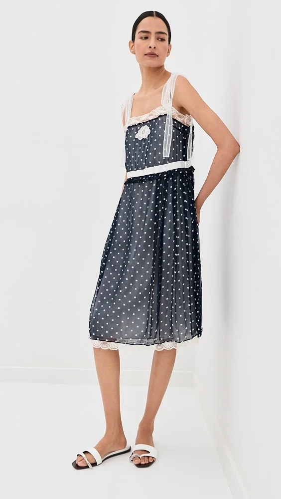 Ribbon Strap Chiffon Dress