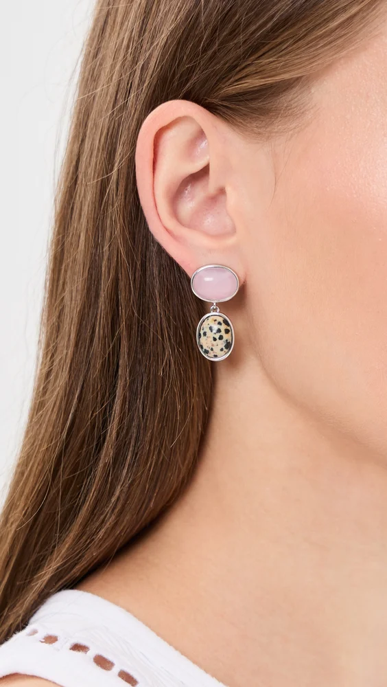 The Rose Quartz Palma Stud Earrings
