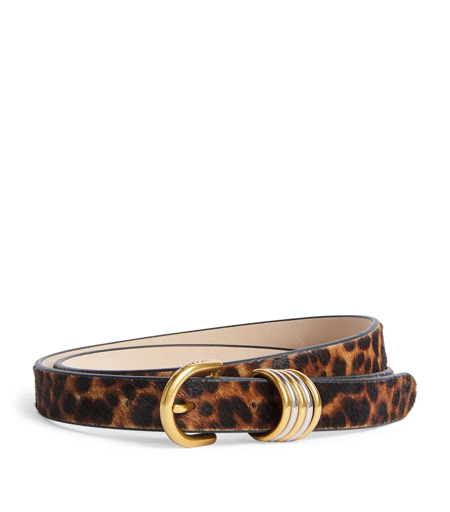 Calf Hair Leopard Sasha Belt