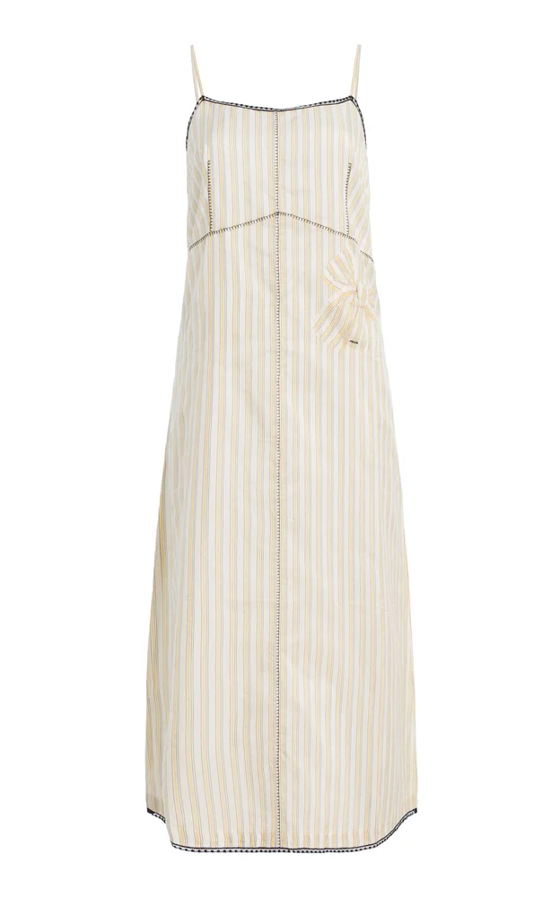 Striped Jersey Midi Dress