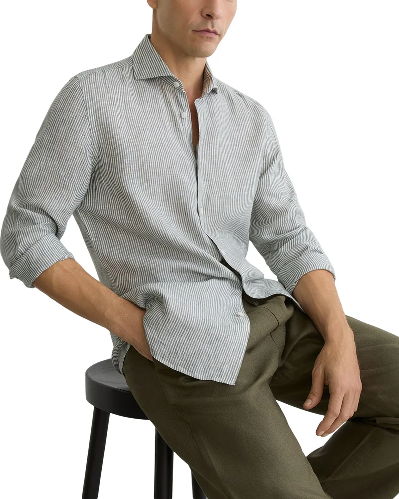 Ruban Long Sleeve Linen Shirt