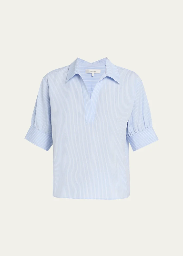 The Striped Popover Top