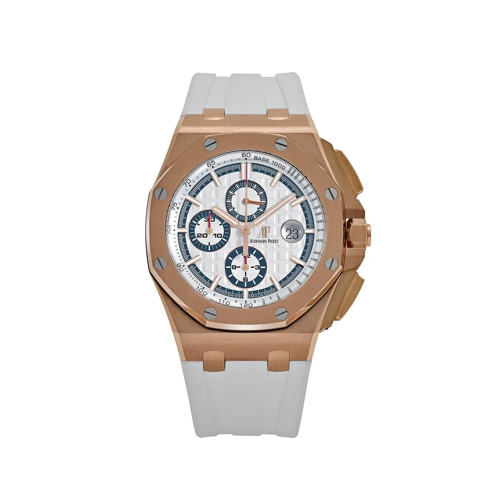 Audemars Piguet Royal Oak Offshore 26408OR.OO.A010CA.01 'Summer' Chronograph Rose Gold White Dial Limited Edition of 500