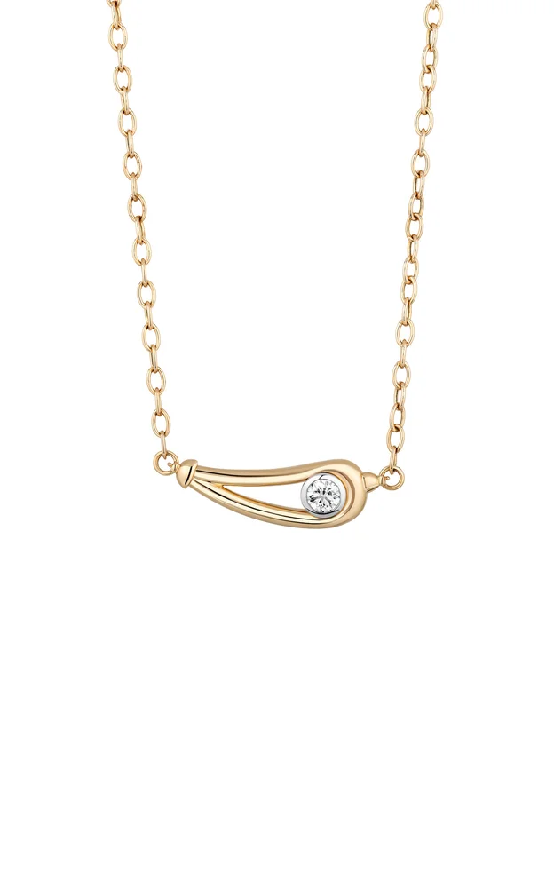 14K Yellow Gold Diamond Necklace