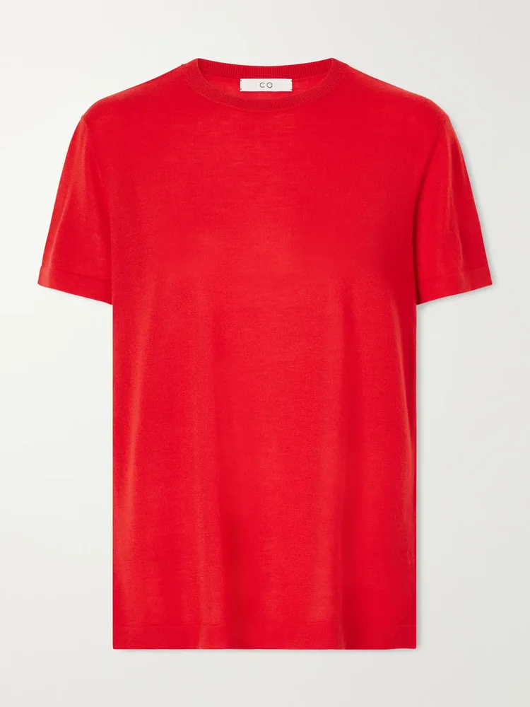 Knitted cashmere T-shirt