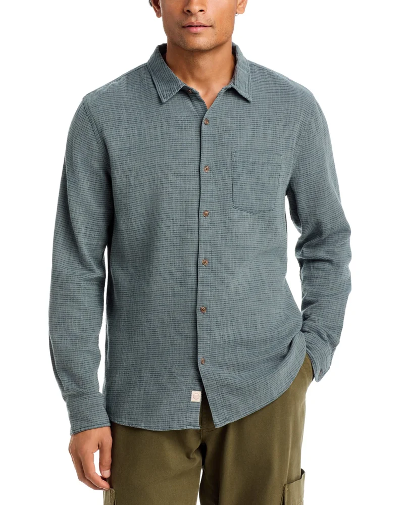 Balsam Cotton Blend Mini Stripe Pocket Shirt