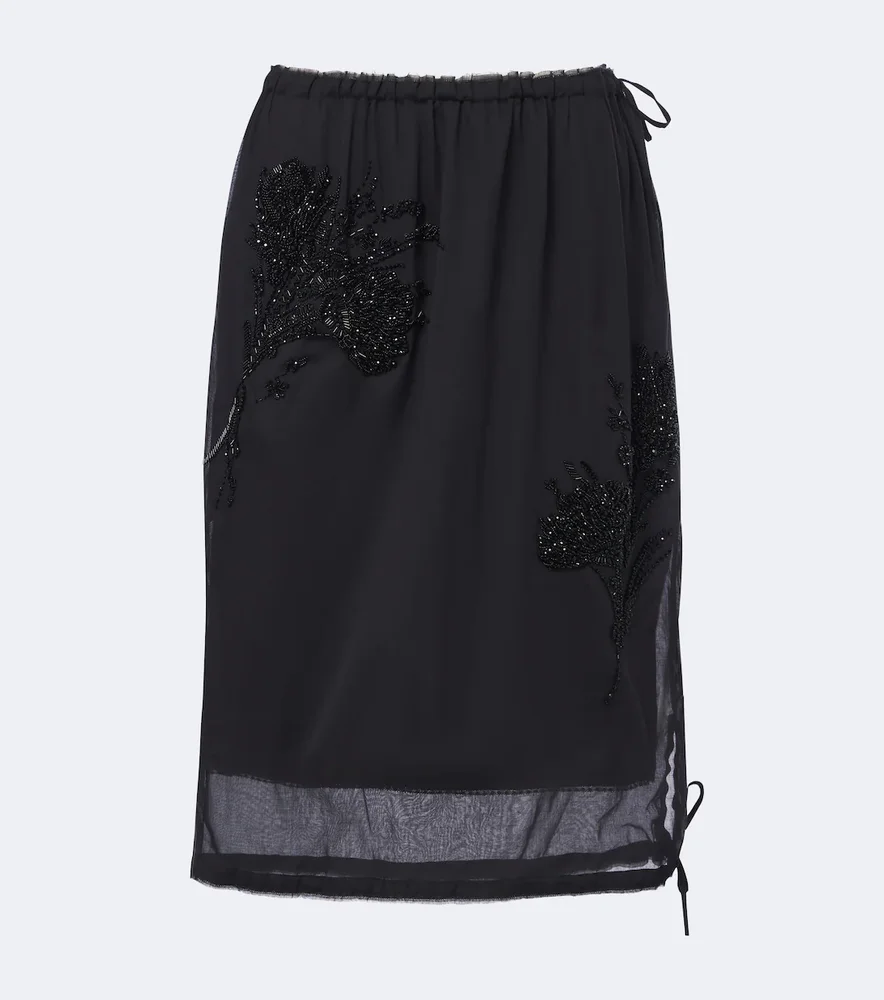 Embellished midi skirt