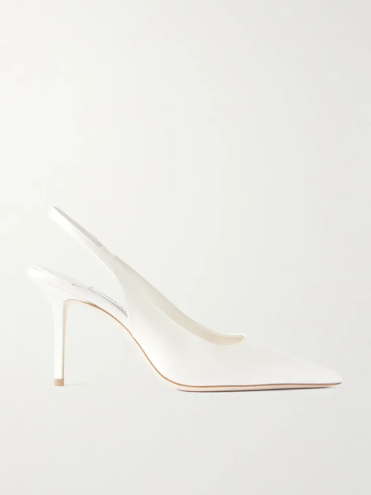 Love 85 satin slingback pumps