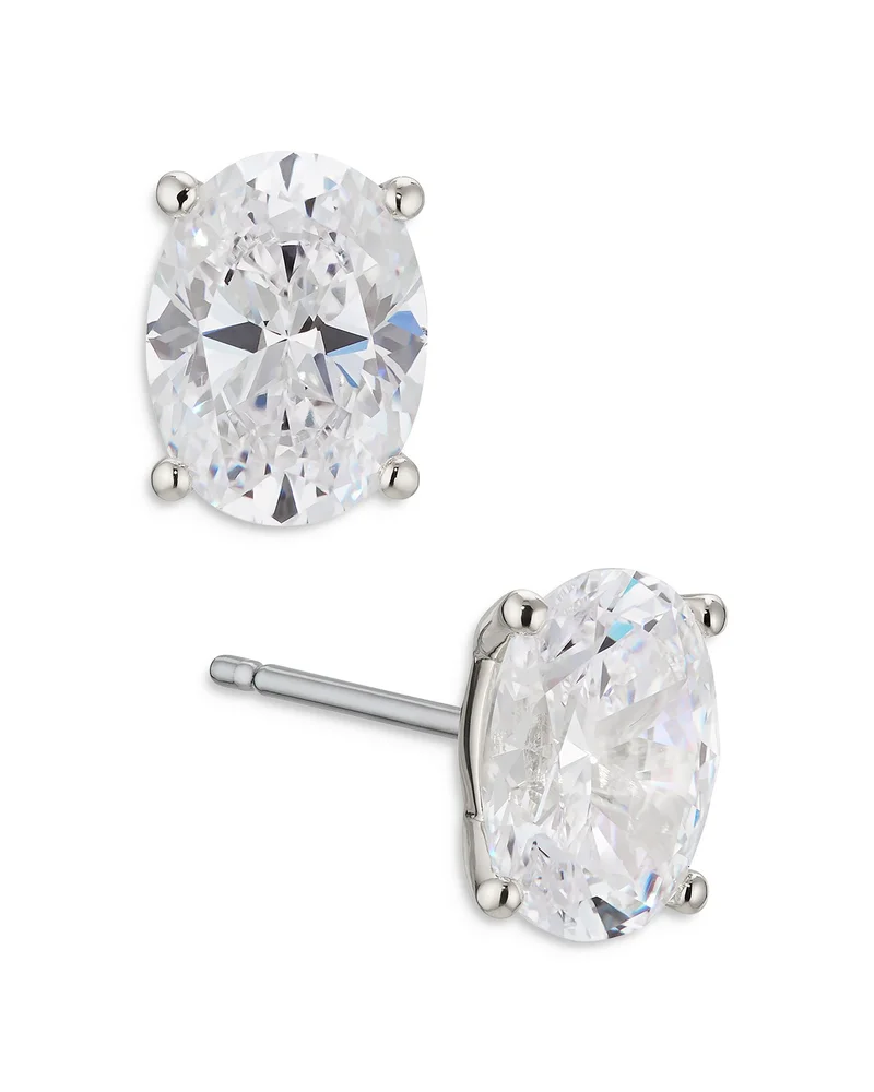 Modern Love Oval Cubic Zirconia Stud Earrings