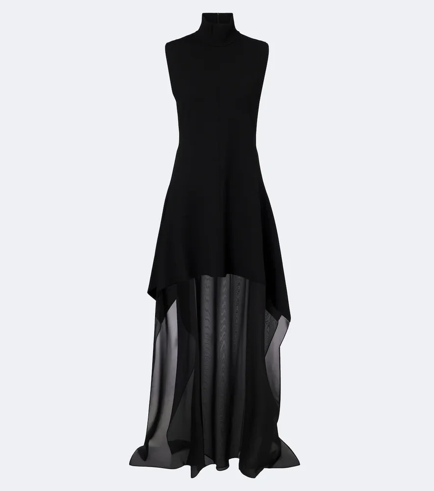 Turtleneck tiered maxi dress