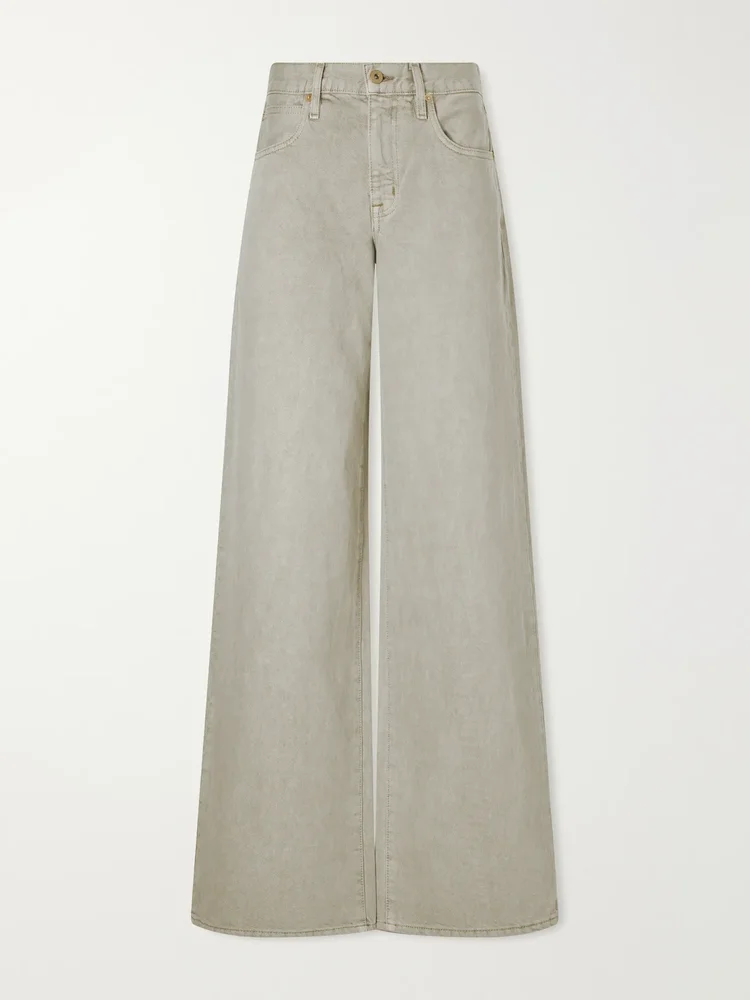 Mica low-rise wide-leg jeans