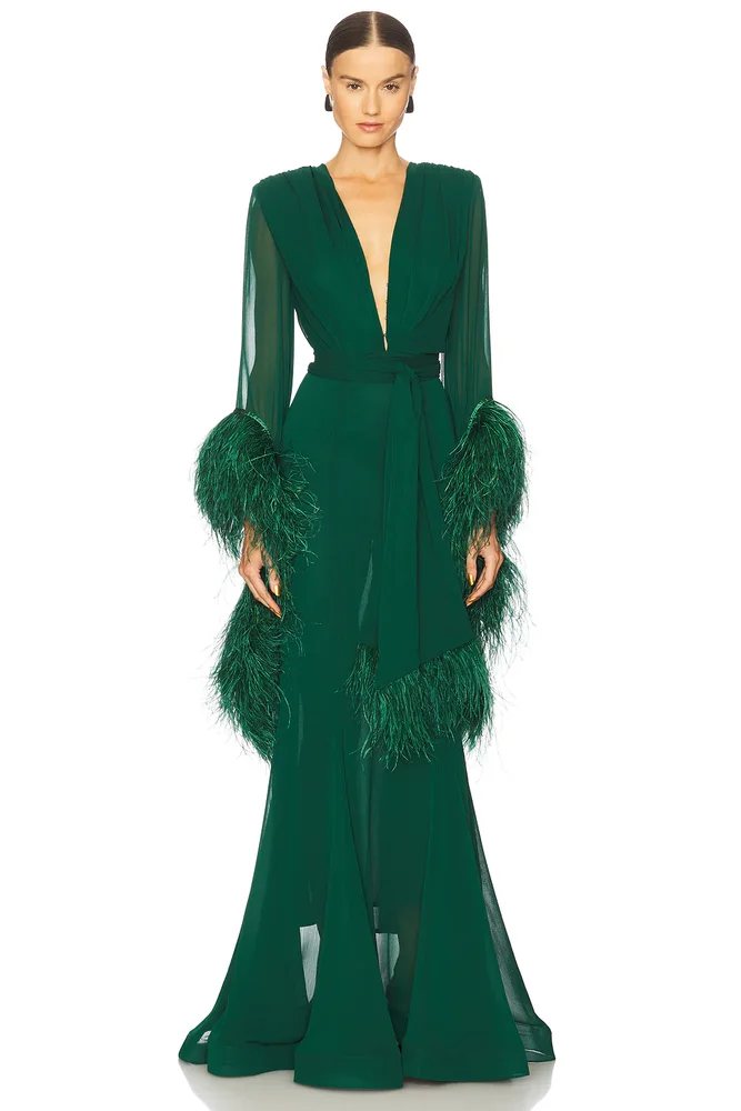 Geisha V-neck Gown
