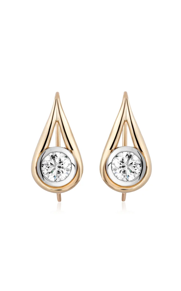 Boomerang 14K Yellow Gold Diamond Earrings