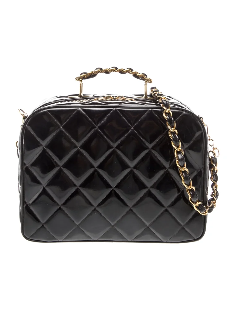 Patent Quilted Vanity Case