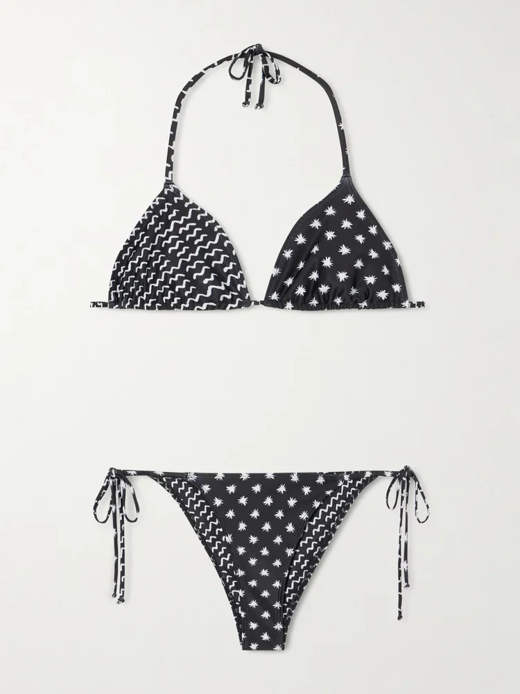 Estrellitas Y Olas recycled triangle bikini