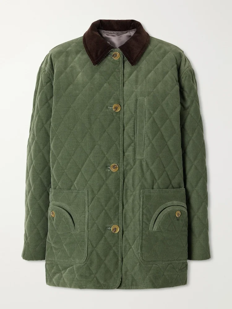 Clelia matellassé cotton-corduroy jacket