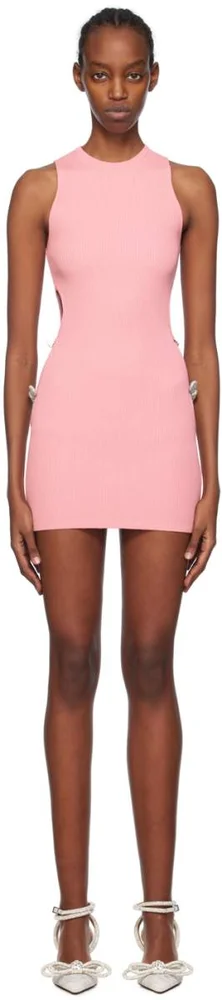 Pink Crystal-Cut Minidress