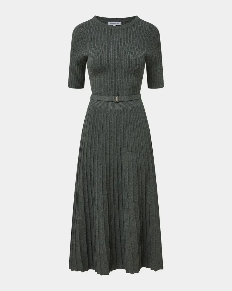 Elthea Belted Midi Knit Dress
