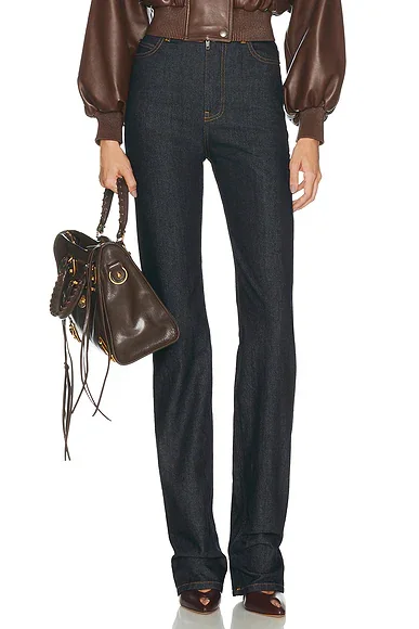 High Waist Slim Leg
