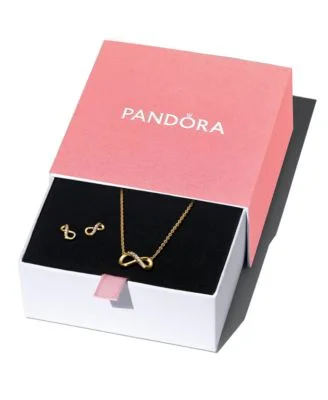 14k Gold-Plated Sparkling Infinity Jewelry Gift Set