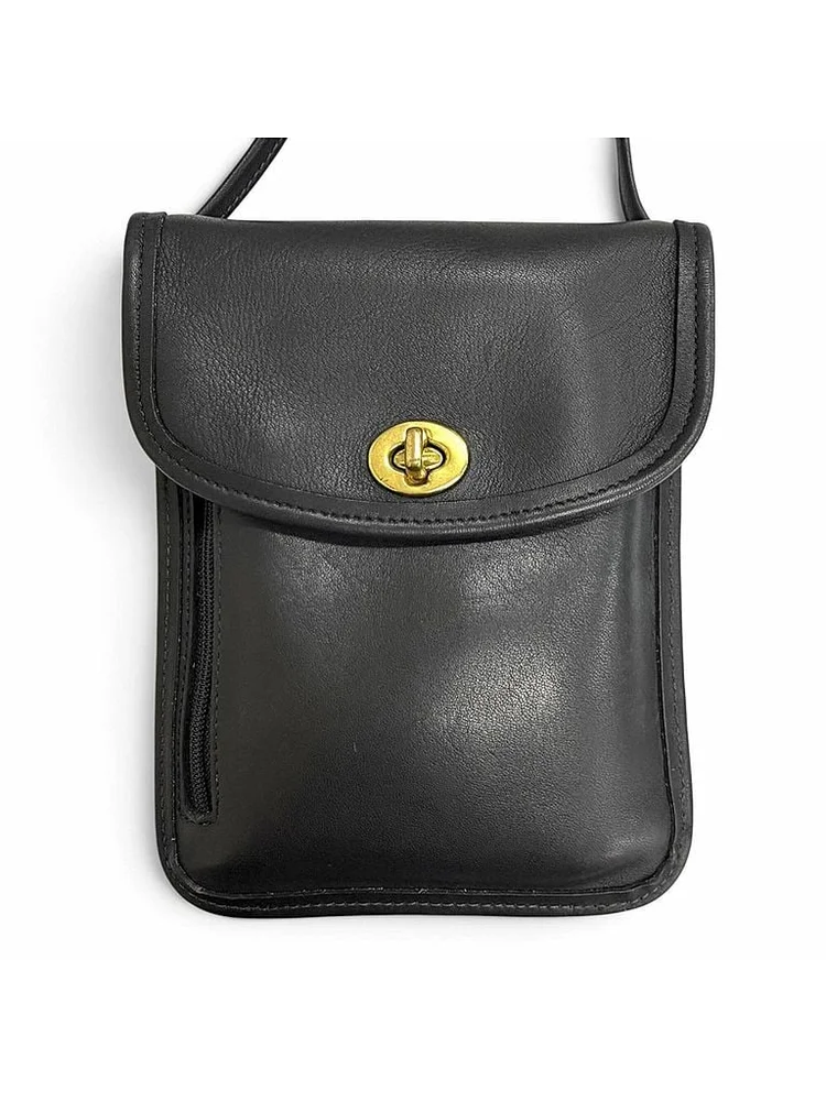 Pre-Owned Vintage Turnlock Tourist Pouch, Black