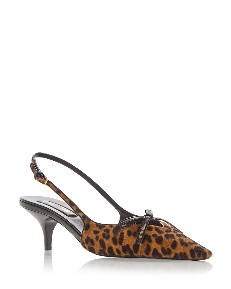 Calf Hair Slingback Pumps