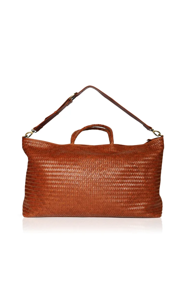 Le Traveler Woven Leather Bag