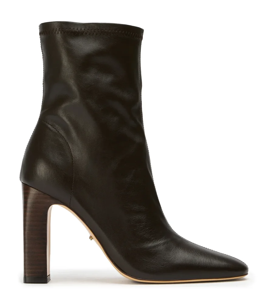 Fave Leather Ankle Boot in Chocolate