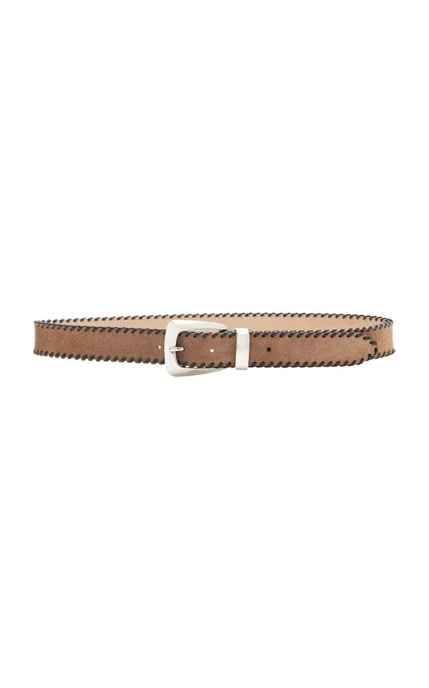 Benny Whipstitch Suede Belt