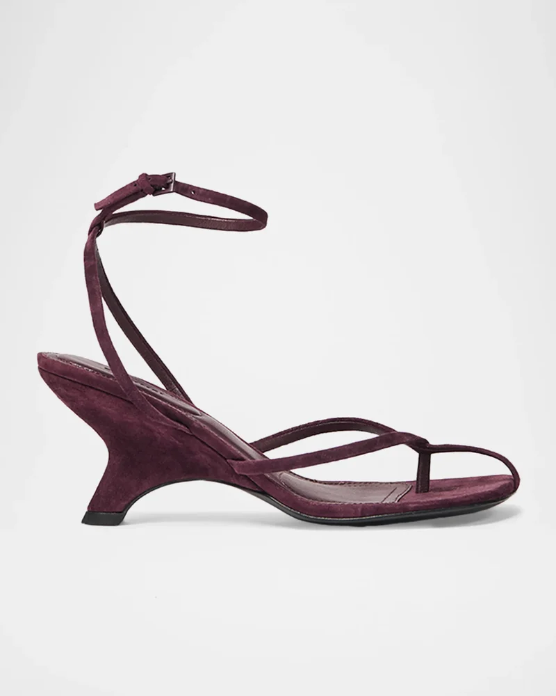 Kelsey Suede Ankle-Strap Sandals
