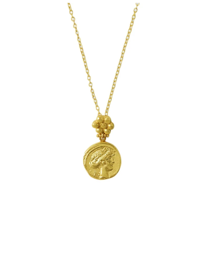 Goddess Demeter Coin Pendant Necklace