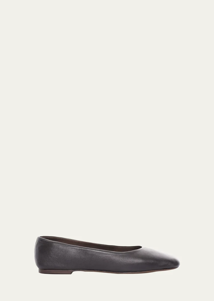Lambskin Leather Ballerina Flats
