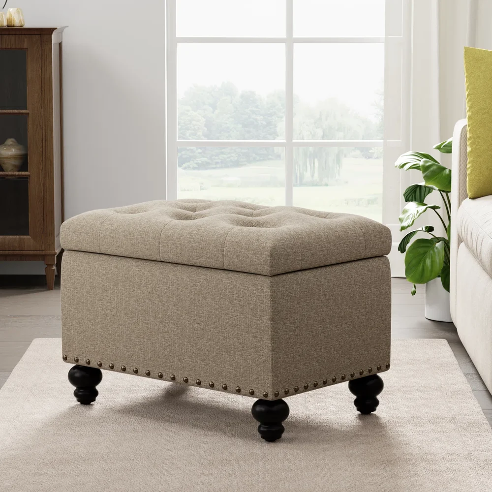 Dhiren Rectangle Storage Ottoman