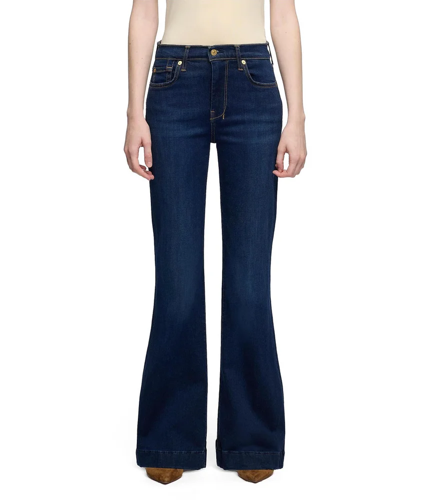 Dojo Tailorless Mid Rise Flare Leg Denim Jeans