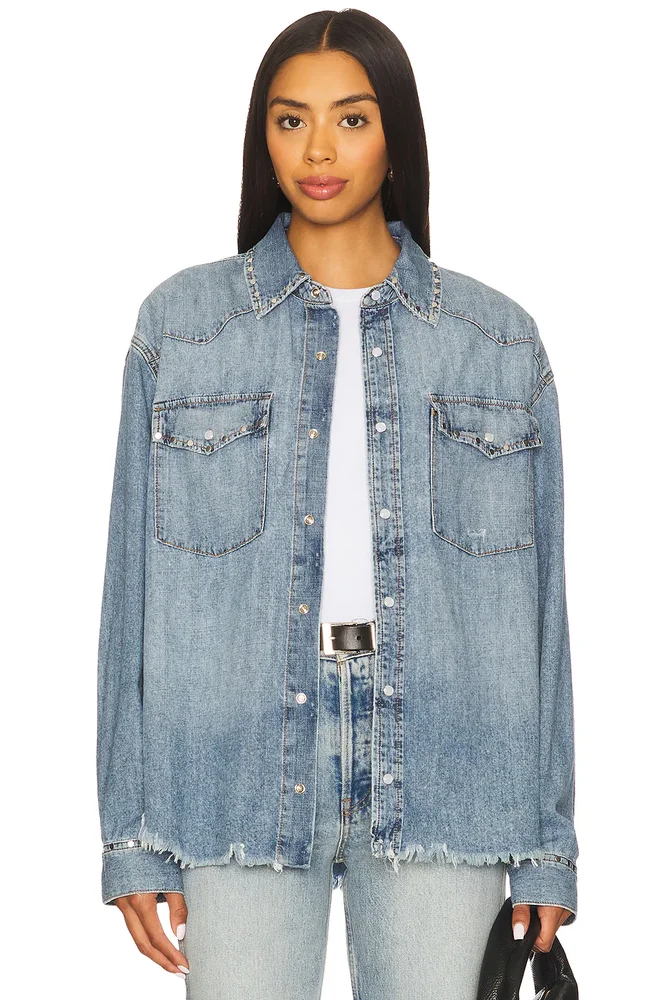 Distressed Western Shirt