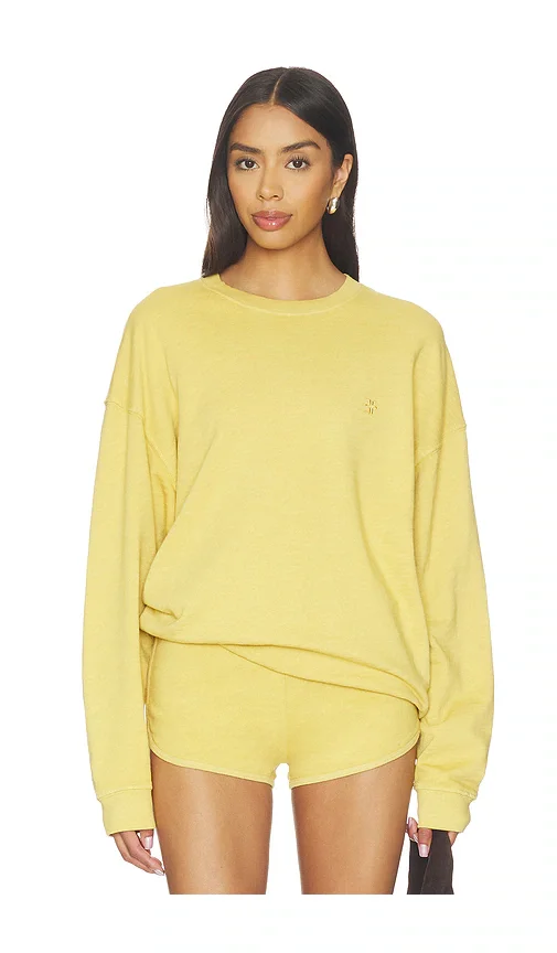 Lightweight French Terry Oversized Crewneck Sweatshirt