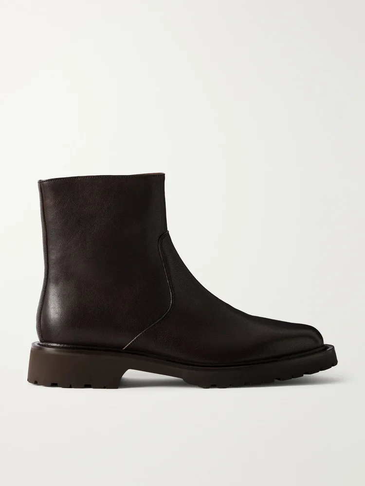 61 washed leather ankle boots