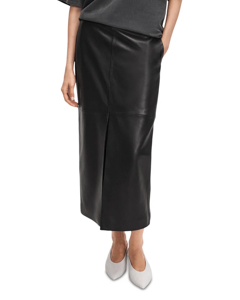 Bessie Leather Midi Skirt