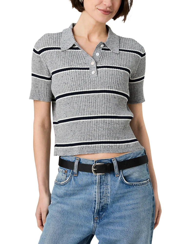 Mason Knit Varsity Stripe Polo Sweater