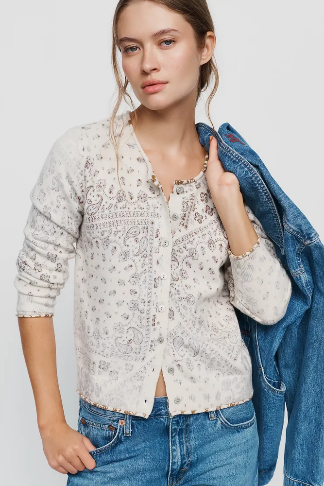 Bandana Print Cardigan
