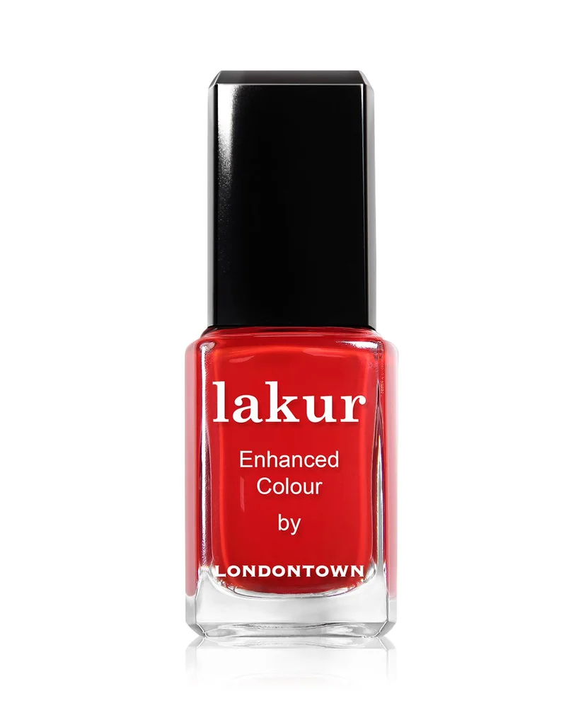 Lakur Enhanced Color Nail Polish in Londoner Love (Bright True-Red)