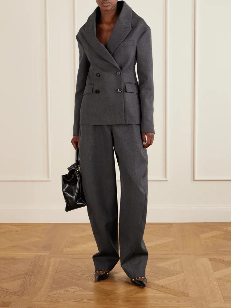 Stola double-breasted wool jacket