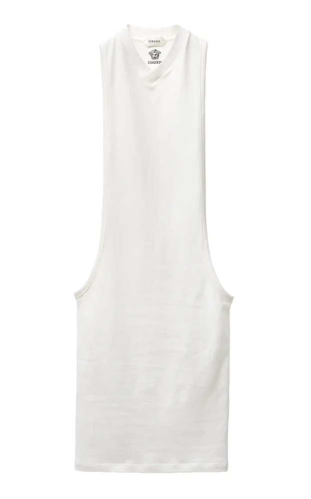 Embroidered Stretch-Cotton Mini Dress