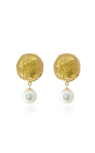 Andromeda 18K Yellow Gold Pearl Earrings
