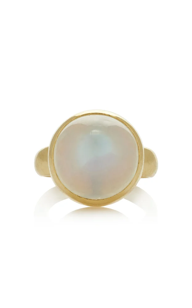 Vic 18K Yellow Gold Moonstone Ring