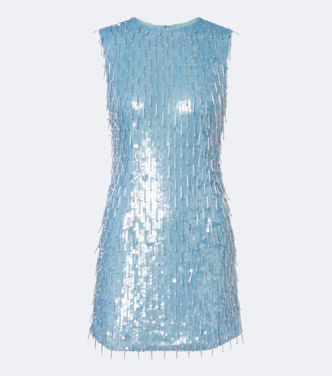 Calypso embellished tulle minidress