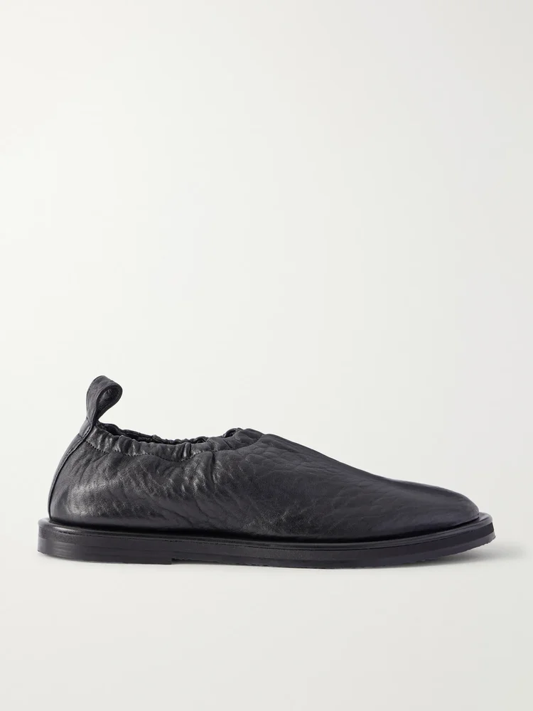 Korine crinkled leather loafers