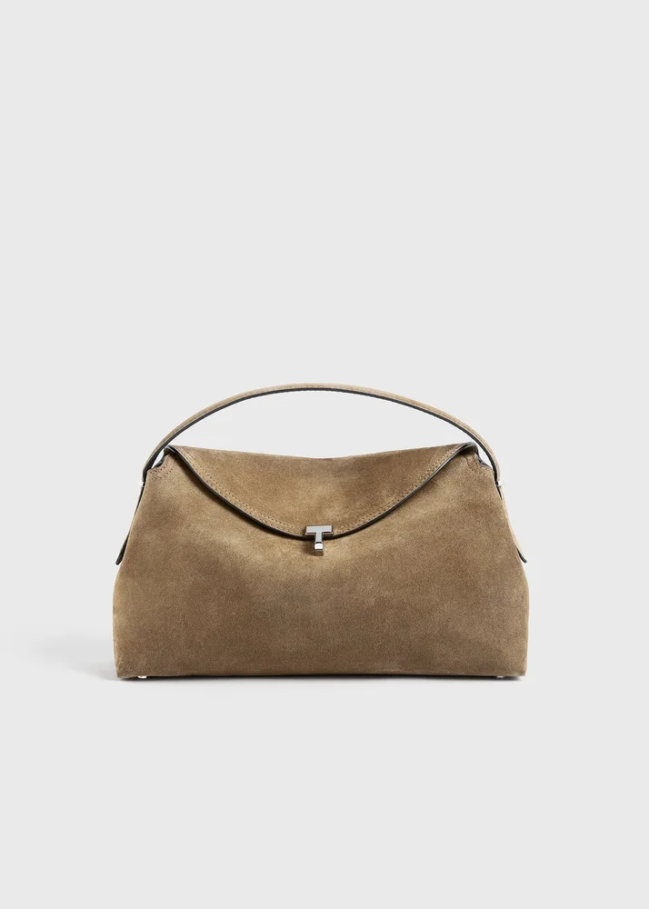 T-Lock Suede Top Handle in Tobacco