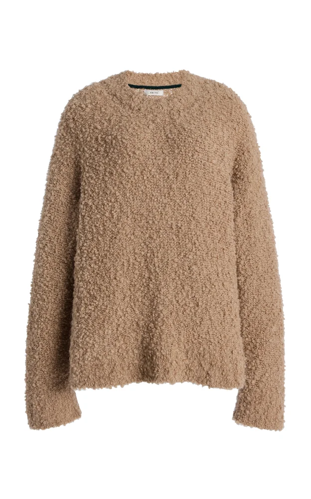 Astrakan Textured Alpaca-Blend Sweater